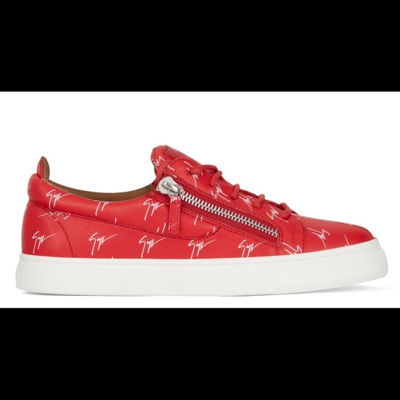 giuseppe zanotti BNIB red logo lowtops - Picture 6 of 12